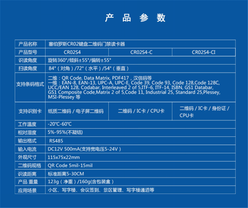 CR02系列產(chǎn)品參數(shù)